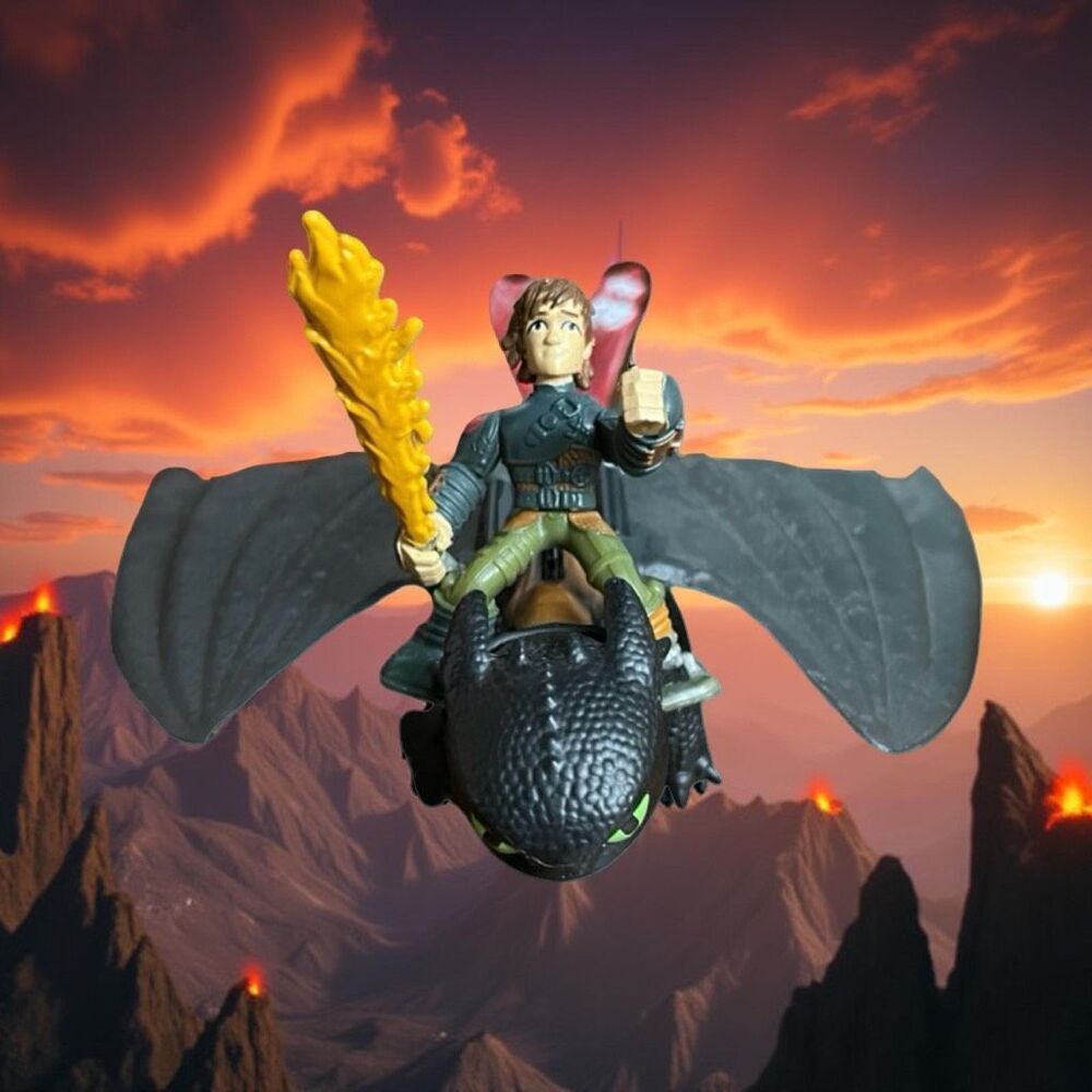 DreamWorks Meatlug Toothless & Hiccup Armored Dragon & Breakaway Armour Dragons